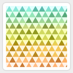 Orange and green triangle mosaic pattern Sticker